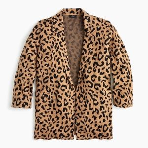 J. Crew NWT Sophie Sweater Blazer Leopard size XXS
